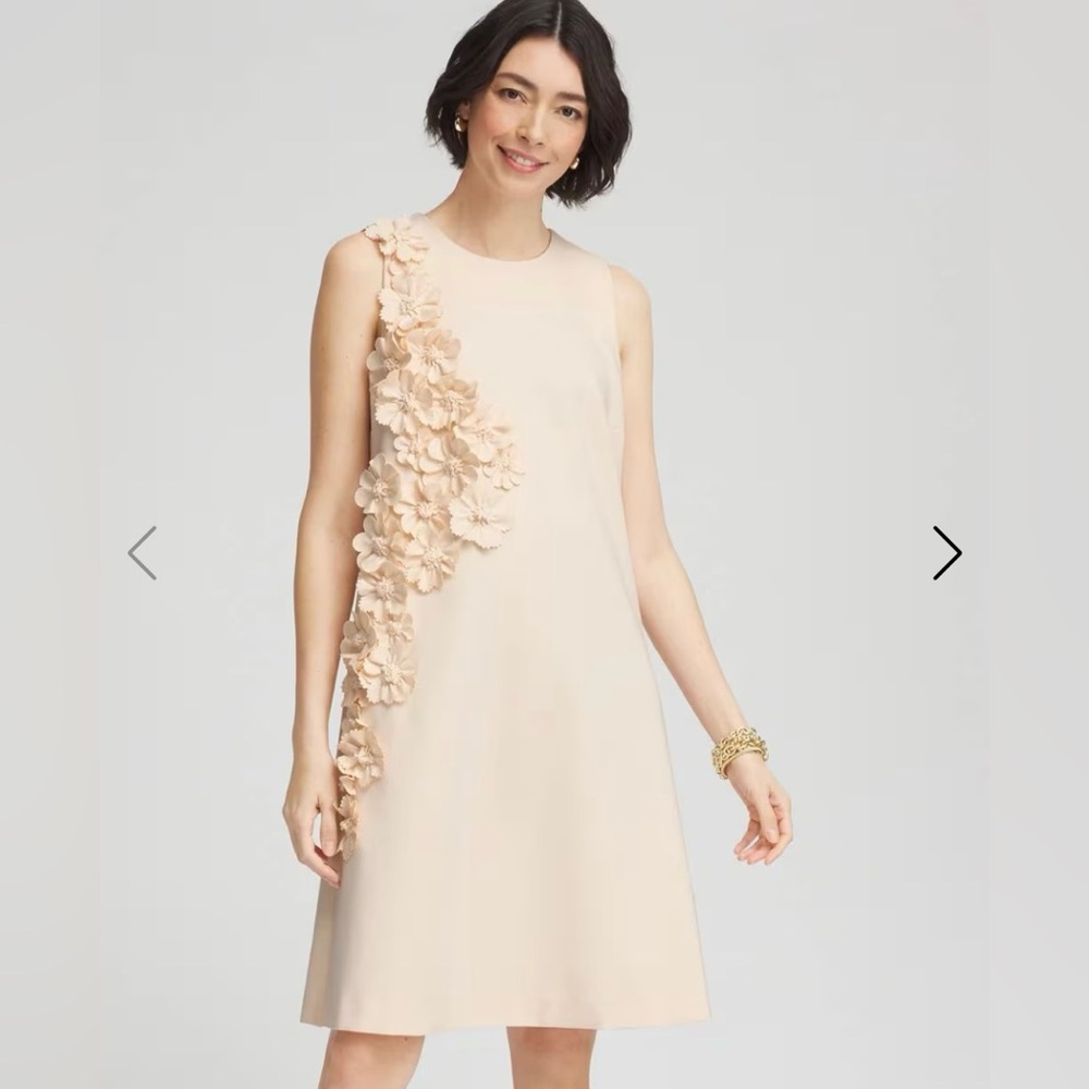 Chico's Cream Floral Dress